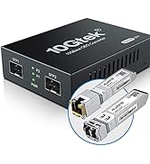 10G SFP+ Media Converter (Kit #31) with 10GBase-T Fiber Transceiver Reach 30 Meters and 10GBase-S...