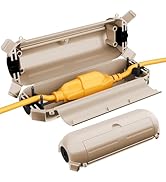 RESTMO 2 Pack Compact Outdoor Extension Cord Cover, IP44 Waterproof Box and Safety Housing Case, ...