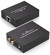 DGYBDFC Analog Audio Extender RCA &amp; 3.5MM Stereo Over Ethernet Single Cat5e/6 Cable up to 1640FT/...