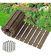 Amazer Wooden Garden Pathway, 8.5 FT Roll Out Straight Walkway, Widened Plank Non-Slip Outdoor Wa...