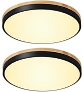 HLinghtnet Black Wood LED Ceiling Light