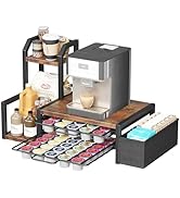 Homeiju Coffee Pod Holder Drawer for K-Cup, Nespresso Pods Holder with Side Basket,K Cup Holder H...