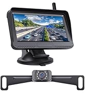 Wireless Backup Camera with Stable Digital Signal 4.3 Inch Rear View Camera Monitor System HD 108...