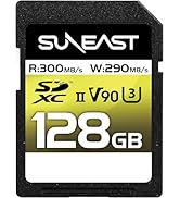 SUNEAST Ultimate PRO V90 SDXC Memory Card, 128GB – Up to 300MB/s Read, 290MB/s Write, UHS-II, U3,...