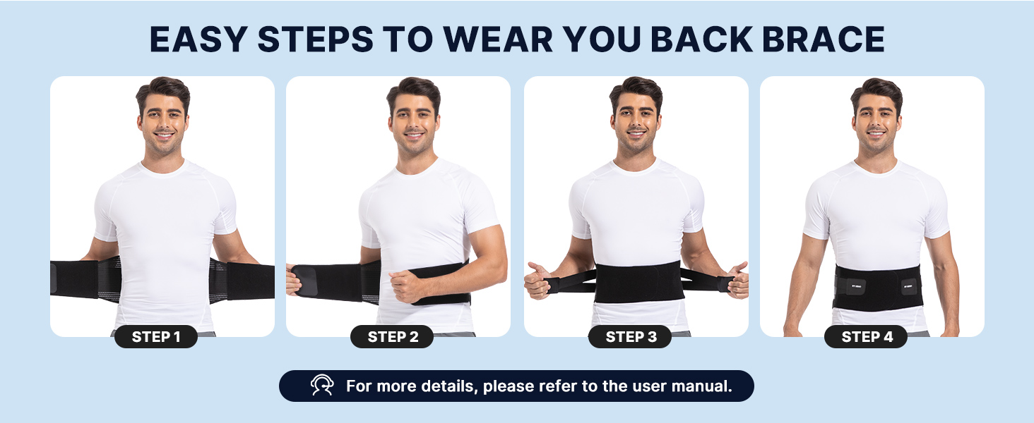 Easy steps to wear your back brace