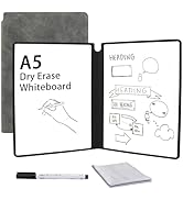OCHYIT Whiteboard Notebook, Portable Dry Erase White Board Book Reusable Whiteboard Erasable Doub...