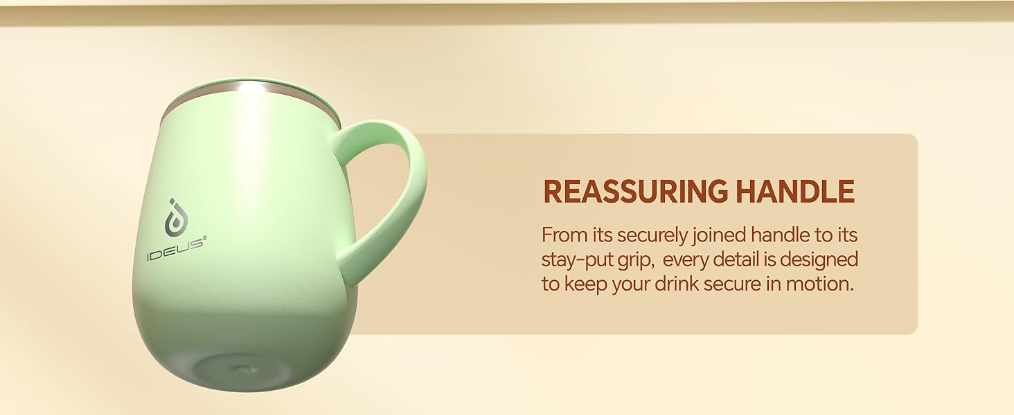 insulated mug with handle and lid