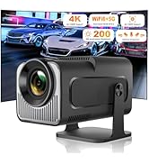 Ear&amp;Ear Mini Projector, HY320 Portable Projector, Support 4K 1080P with Dual-Band WIFI6 5G Wirele...