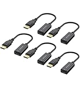 URELEGAN Displayport to HDMI Adapter 5-Pack, 4K UHD Not Bidirectional Display Port DP to HDMI Cab...