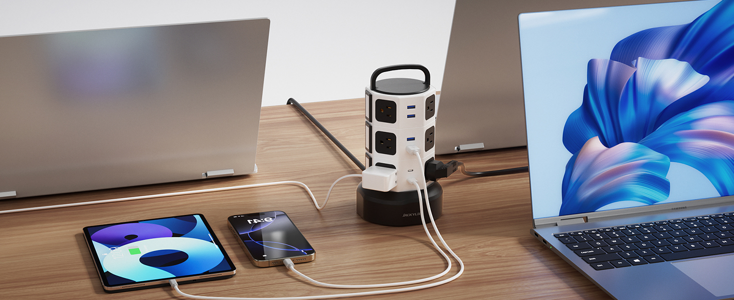 office supplies power strip tower