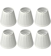 Ruiever 6pack Small Lampshades Clip On Bulb Fabric Lamp shade Bottom 5.9''x Top 3.54''xH 5.12'' f...