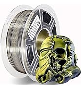 LOCYFENS PLA Filament 1.75mm, Silk PLA 3D Printer Filament, Dual Color Filament - Black Gold 1.75...
