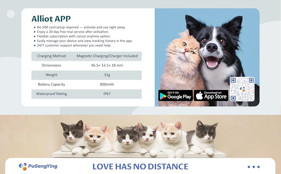 pet tracker waterproof Pet GPS showing real-time location tracking for outdoor walks