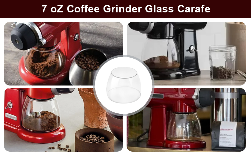 7 OZ Coffee Grinder Glass Jar Carafe