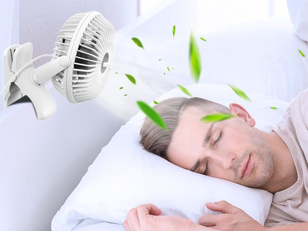 720° Rotation Small Desk &amp;amp; Clip on Fan with Sturdy Clamp, 3 Speeds