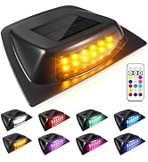 PIFOOG Solar Cab Lights for Trucks, No Drill Wireless Roof Marker Light with Vibration Sensor,