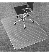 Office Chair Mat for Carpets, Clear Desk Floor Mat for Low, Flat and No Pile Carpeted Floors, Thi...