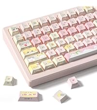 dagaladoo Double Shot PBT keycaps Set,Red/Black Topographic Keycaps | Shine Through Keyboard caps,Li...