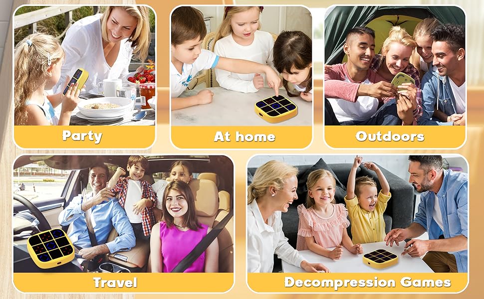 Tic Tac Toe Game Electronic Tic Tac Toe Bolt Game Portable Puzzle Travel Games for Adults and Kids
