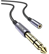 MOSWAG 6.35mm 1/4 inch to 3.5mm 1/8 inch Headphone Jack Adapter 3.28FT/1Meter,1/8 Female to 1/4 M...