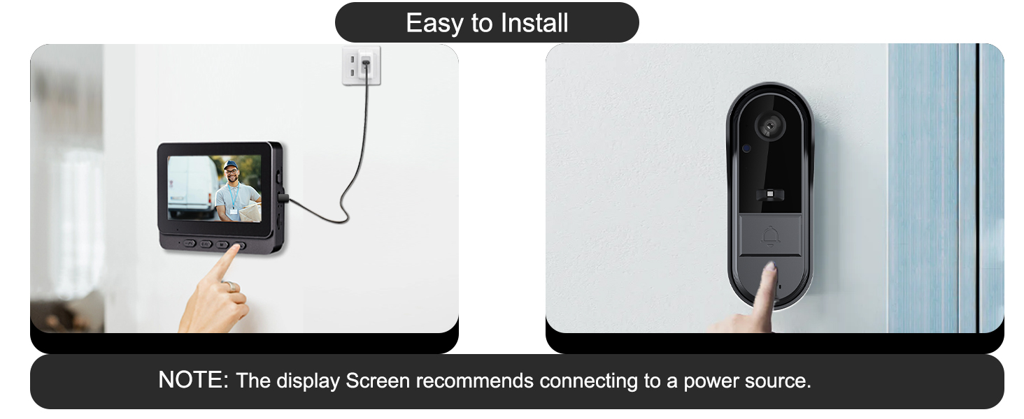 timbre con camara para puerta inalambrico video doorbell wireless no subscription intercom 
