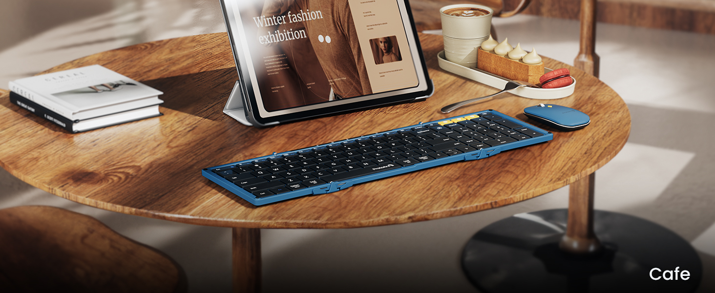 XKM01 Foldable Keybord and Mouse Blue