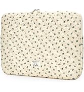 Puffy Laptop Sleeve 13-15.6 Inch Corduroy Quilted Laptop Protective Case Cute Floral Computer Sle...