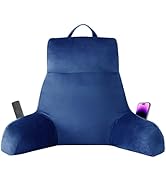 IPYNBAP Reading Pillow with Arms for Adult, Back Pillow for Bed Sitting Up, Shredded Memory Foam ...