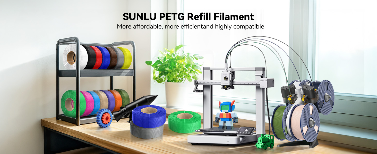 3d printer filament PETG refill filament refill sunlu refill PETG filament 1.75mm