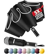 Seniny Inverted Travel Umbrella, Automatic Umbrellas for Rain, Windproof Compact Umbrella with Re...