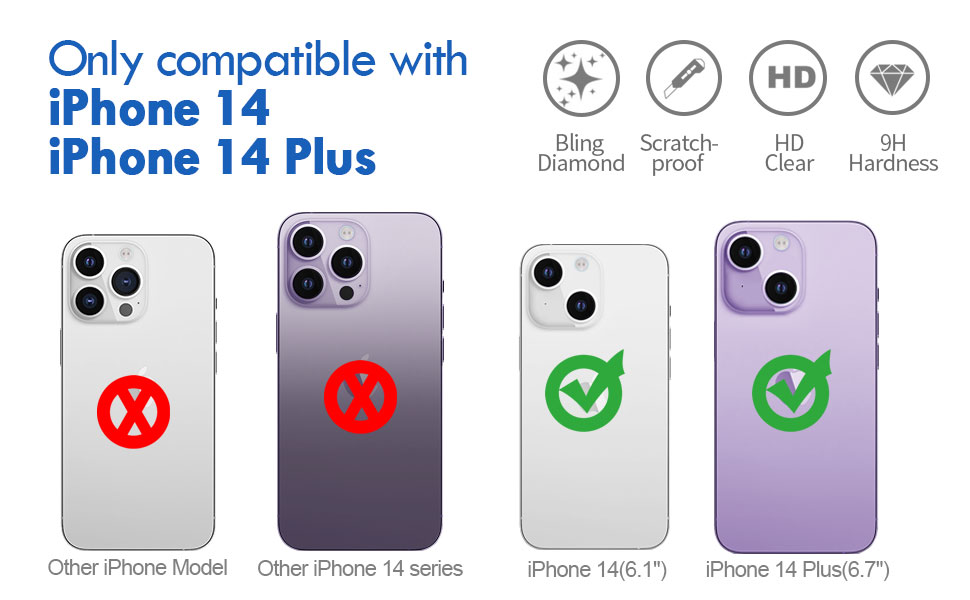iphone 14 Pro camera lens protector bling diamond