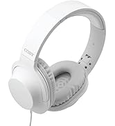 Coby Super Bass Stereo Wired Headphones, Adjustable Headband | 3.5 mm Stereo Plug w/Remote| On Ea...
