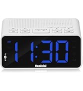Homicial Digital Alarm Clock Radio with AM/FM Radio, Multi-Colors 1.4” LED Digits, Preset, Sleep ...