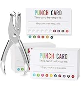 ONEDONE Reward Punch Cards (Pack of 200) Behavior Incentive Awards for Kids Students Teachers Hom...