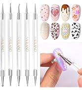 SAVILAND Multi-Size Dotting Tools Nail Art Pen: 5PCS Quick-Paint Nail Art Tools Double Ended Nail...