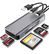 5-in-1 Multi Memory Card Reader,Aluminum SD/TF/CF/MS/M2/Micro SD Card Reader Adapter for i-Phone/...