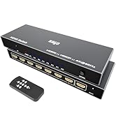 KAGO HDMI Switch -HDMI Switcher 7 in 1 Out,7 Port HDMI Selector Box with Remote,18Gbps HDMI 2.0 H...