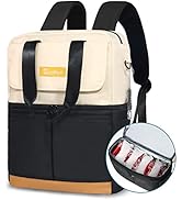 Scothen Backpack Cooler with Double Decker &amp; 12 Ice Packs- Keeps 36 Cans Cold for Up to 24 Hours-...