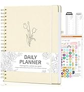 Ospelelf Undated Daily Planner 2024-2025 Spiral Bound, 8.5 x 11 Weekly Monthly Life Planner, A4 L...