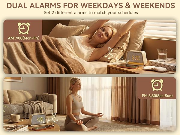 dual alarm clocks for bedrooms