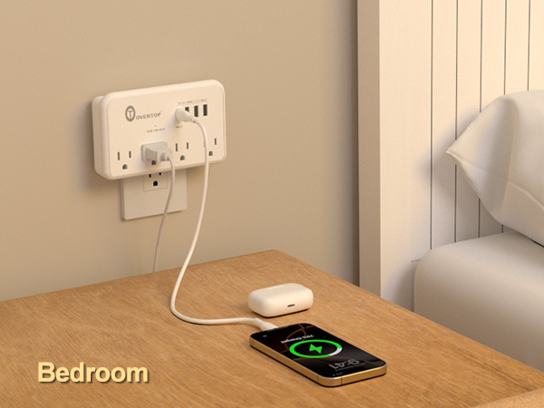 Bedroom Wall Outlet Splitter