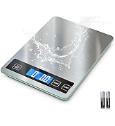 BakFee Food Scale, 15kg/33lb Digital Kitchen Scale with Stainless Steel &amp; Tempered Glass, 1g/0.05...