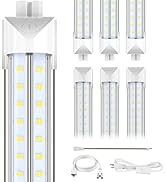 SHOPLED 8FT LED Shop Light, 150W 23000LM High Output, 6500K Cool White Linkable V-Shape Shop Ligh...