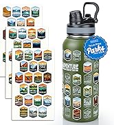 bucket list bottle with stickers