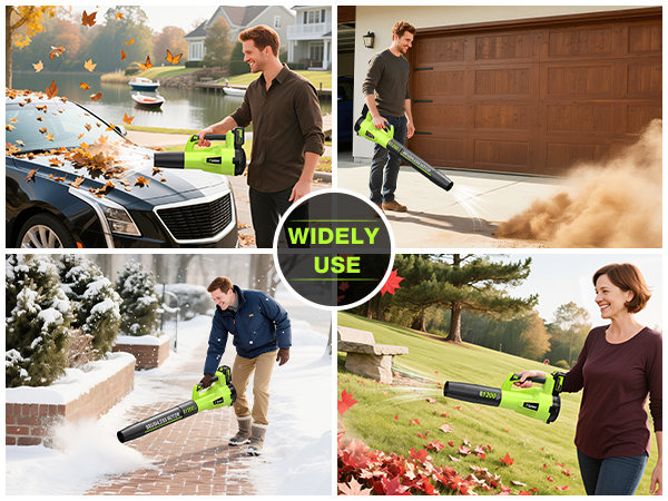 Leaf Blower CordlesS Brushless Electric Leaf blowers for Garden, Yard, Lawn Care (Green)