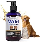Wild Salmon Oil for Dogs &amp; Cats Pet Omega-3 Fish Oil Supplement to Reduce Shedding and Itching, S...