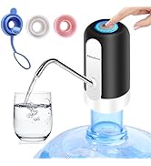 EASYSPEED Water Dispenser for 5 Gallon Bottle Portable Electric Water Pump with 2 Adapters USB-C ...