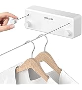 Mbillion Retractable Clothesline 13.8 Ft Stainless Steel Double Clothes line retracting Indoor He...