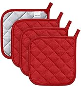 Joyhalo 4 Pack Pot Holders for Kitchen Heat Resistant Pot Holders Sets Oven Hot Pads Terry Cloth ...