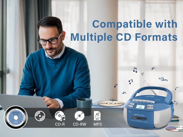 boombox with cd and cassette player